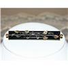 Art Nouveau Onyx Foliate Brooch Bar Pin #1025568