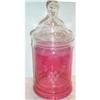 Cranberry Grape Cut Lidded Apothecary Jar #1025742