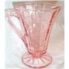 Image 1 : PInk Block Optic Footed Depression Glass #1025806