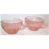 Image 1 : Two Pink Sierra, Pinwheel, Depression Glass #1025821