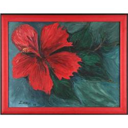 Hibiscus - ORIGINAL Oil on canvas painting #981002