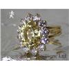 Image 1 : RHJ Brilliant Canary  Ring w/ Cubic Zirconium #981017