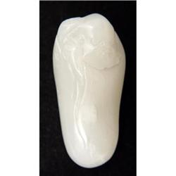 Rare White Jade Ghost Catcher Zhong Kui Pendant #981025