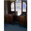 Image 1 : 1914 Vanity 3 Beveled Mirrors with Wood Casters #981069