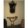 Image 1 : French Guilded Console with Marble and Mirror #981220