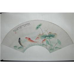 20th Century Chinese Fan Painting #981294