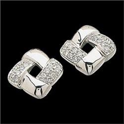  14k White Gold DIAMOND Earstud EARRINGS #981320