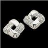 Image 1 :  14k White Gold DIAMOND Earstud EARRINGS #981320