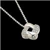 Image 1 : 14K WHITE GOLD DIAMOND NECKLACE!  #981321