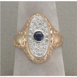 rose gold diamond and sapphire ring #981343