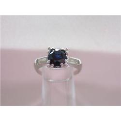 Platinum Diamond and Sapphire Ring #981353