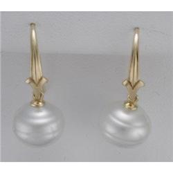 18K South Sea pearl earrings #981358
