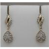 Image 1 : Diamond cluster dangle earrings #981363