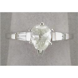 18K pear-shaped diamond ring #981370