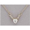 14K heart-shaped diamond pendant #981372
