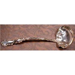 WHITING Sterling LADLE Louis XV OYSTER ANTIQUE #981434