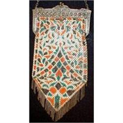 MANDALIAN Enamel DECO Purse ANTIQUE Great !! #981447