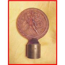 Deco Czech Woman Nude Glass Lamp Finial #981506