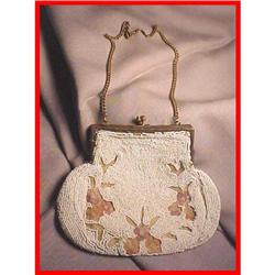 Deco Belgium Heavy Beaded Floral Purse #981524