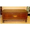 Image 1 : Cedar Lined Blanket Chest Trunk Mahogany Key #981679