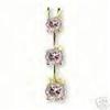 Image 1 : 3 STONE PINK DIAMOND PENDANT 1 CARAT 14K  #982964