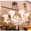 Image 1 : All alabaster stone chandelier #983067
