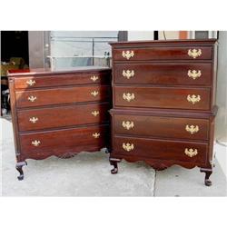 Mahogany Highboy Lowboy Dresser Chippendale #983139