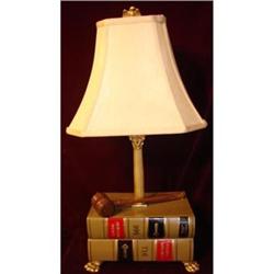 DESK LAMP MADE FROM LAW BOOKS #987618