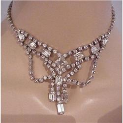 Lovely 50's RHINE STONE NECKLACE #987620