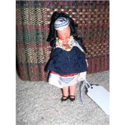 Minature German painted bisque doll #987700