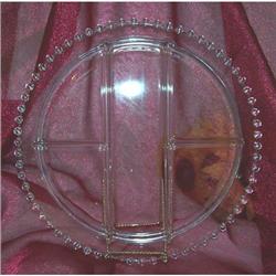 13" Imperial Candlewick Divided Glass Platter  #987714