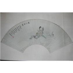 20th Century Chinese Fan Painting #987722