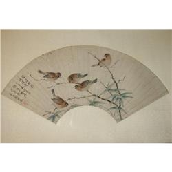 20th Century Chinese Fan Painting #987727