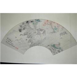 20th Century Chinese Fan Painting #987729