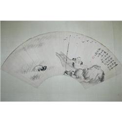 20th Century Chinese Fan Painting #987732
