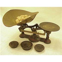 Antique Scale with Weights #987761