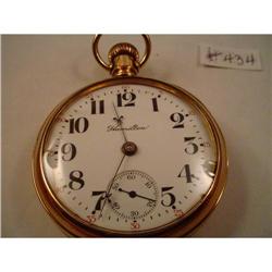 Hamilton Pocket Watch Size 18 W/17 Jewels Flip #987799