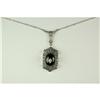 Image 1 : ANTIQUE  NECKLACE BLACK ONYX  w DIAMOND #987866