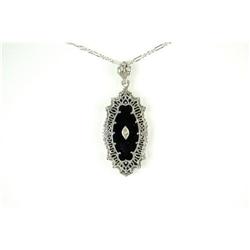 FILIGREE Pendant Black Onyx w DIAMOND #987874