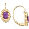 Image 1 : 14K GOLD AMETHYST EARRINGS  Scrollwork #987883