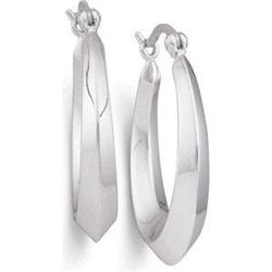 14k WHITE GOLD HOOP EARRINGS #987889