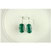 Image 1 : ANTIQUE Style Earrings GREEN ONYX  w FILIGREE #987903