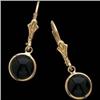 Image 1 :  14k GOLD EARRINGS  BLACK ONYX Dangle #987914