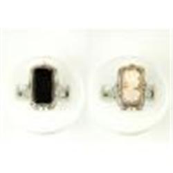 Antique FLIP RING  Black Onyx  Cameo!  #987930