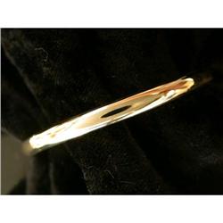 14K GOLD Bangle BRACELET 3/16 in Wide  #987941