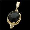 Image 1 : 14k GOLD  BLACK  ONYX  PENDANT #987947