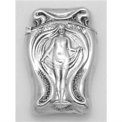 ANTIQUE  MATCH SAFE ART NOUVEAU STERLING #987956