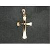 Image 1 : 14k Yellow GOLD CROSS w  DIAMOND Pendant #987971