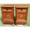 Image 1 : PAIR OF GERMAN C.1900 ROSEWOOD MARQUETRIED BURL #988009