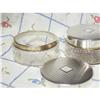 Image 1 : 2 Art Deco  Crystal with Silver Powder Jars #988359